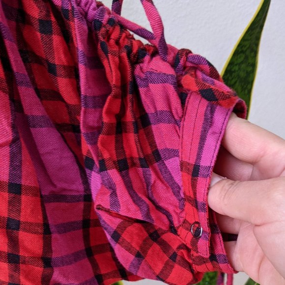 Free People Pacific Dawn Plaid Shirt • Small - Picture 6 of 10